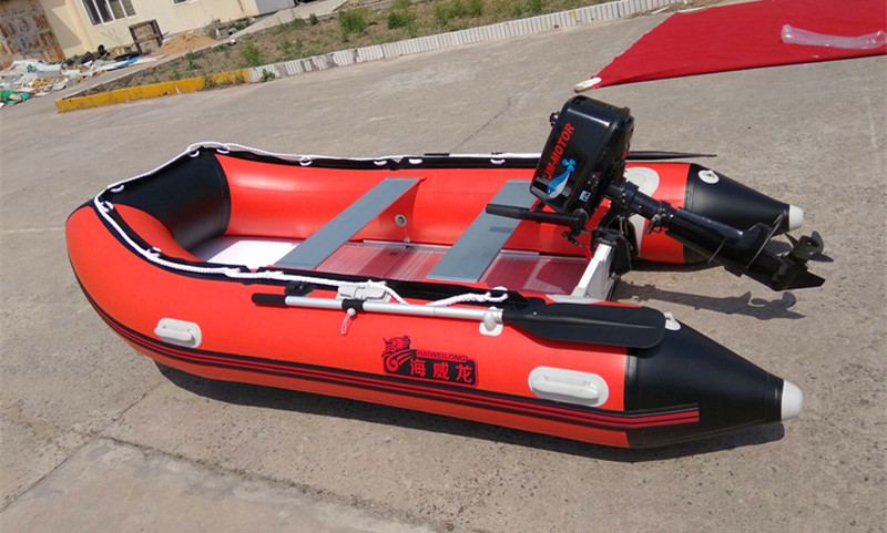 红黑色3米橡皮艇充气铝合金地板